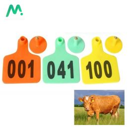 Tags 100pcs Ferme d'élevage de bétail Eaute de bétail n ° 001100 Cow Ear Signage Tag Copper Head Oread Oreads Animal Digital Identification Card