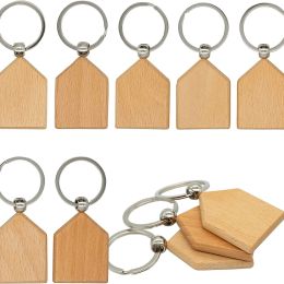 Tags 20 stks gepersonaliseerd huisvormige houten sleutel tags honden -id tags perfect voor aangepaste gravure en geschenken aan mannen en vrouwen