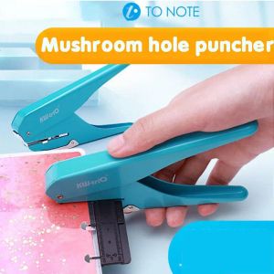 Tags Creative Creative Mushroom Hole Forme Punch for Happy Planner Disc Ring DIY Paper Cutter ttype Puncher Craft Hine Office Stationery