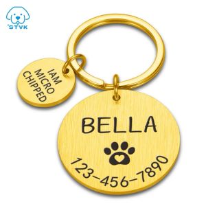 Etiquetas Engravada Dog Pet ID Etiqueta Nombre personalizado Teléfono Flower Flower Pet ID de mascota para gato Puppy Dog Tag Pending Pet Accessorios