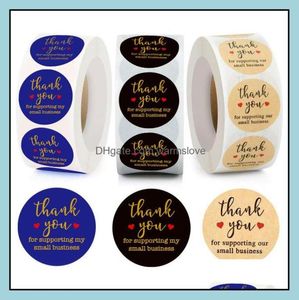 Tags labelen Tagging Supplies Retail Services Office School Business Industrial500 PCSroll Round Thank You Labels Stickers 156750800