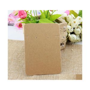 TAGS PRIJS KAART 100 PCS/Lot 6,8x9.7cm Kraft Paper ketting oorbellen sets displaykaarten sieraden verpakkingen cadeaus 315 Q2 drop levering dhnrz