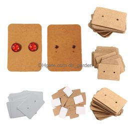 Tags Prix Carte Vier Kraft Paper Strads Hang Tag Bijoux Affichage Brands d'oreille Bernes Privations Marquage Prix de vêtements Étiquette Drop Livraison OT5NR