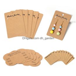 Tags Prix Carte Boucles d'oreilles Colliers Affichage en carton Embouillis d'oreille Packaging Hang Tag Grad Oreau Bijoux Bijoux DIY DROP DE VRAIS