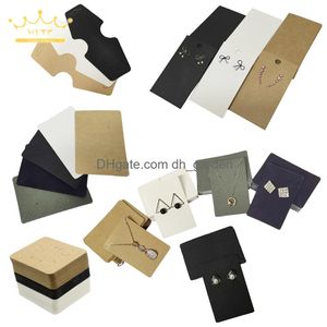 Kabels prijskaart kraft paper oorstop hang tag sieraden display ketting nummers armband 25 pcs drop levering otvtw