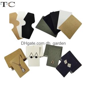 Tags Prix Carte Kraft Paper Ear Stud Hang Tag Bijoux Affichage Collier Bracelet Drop Livraison OTBKB