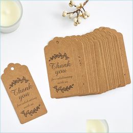 Kaartjes prijskaartjes kaart afdrukken bloemkop tags bedankt kraft paper engels lift sub kleding label mark hanger Card 100pcs/lot 4 dhdxd