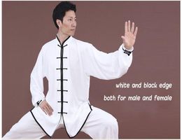 Ropa de Tai chi color borde de manga larga tanto para hombres como para mujeres uniformes de kungfú chino 8838088