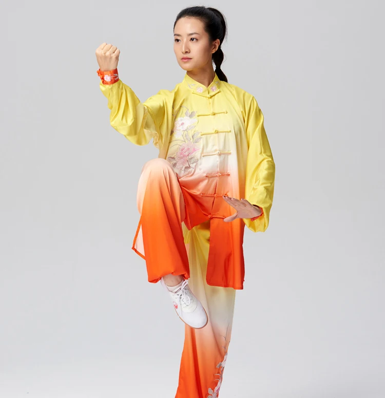 Tai chi clothing Martial arts suit taiji performance outfit wushu uniform embroidered clothes for women men adults kids girl boy