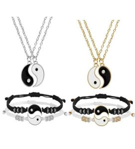 Tai Chi Yin Yang – pendentif jumelé pour Couple, collier Amp, Bracelet pour femmes, Bbf, ami, breloques d'amitié, bijoux tressés, 2805223