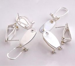 Taidian Silver Fingernail Oreing Post pour femmes Beadswork Brokwelry Bijoux de fabrication de 50 pièces / lot19649484