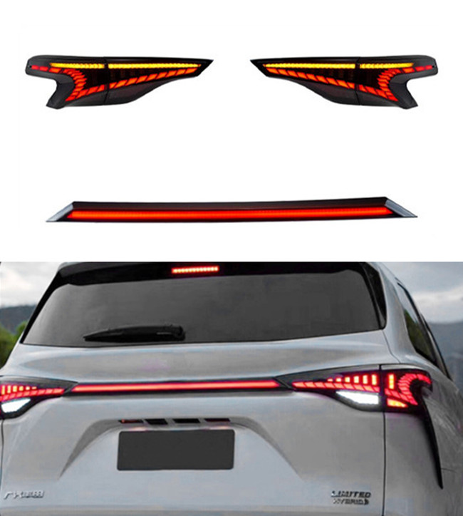 Lâmpada de cauda para toyota sienna led sinal de volta lanterna traseira 2021-2023 luz de freio de corrida traseira acessórios do carro