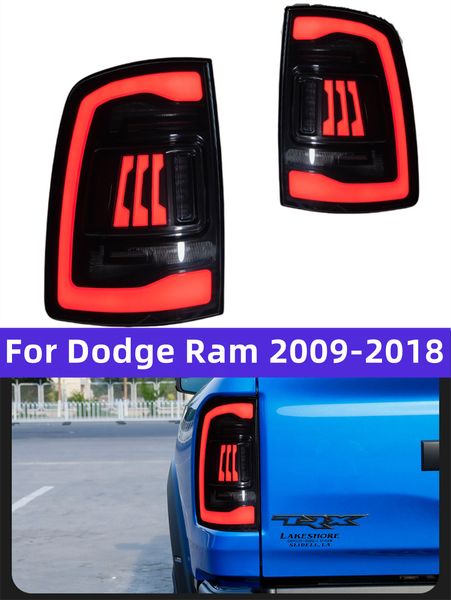Luces traseras para Dodge Ram 20 09-20 18 Ram1500 2500 Reversión Resalto Señal de giro dinámico Conjunto de lámpara de luz de luz de giro