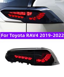 Feu arrière pour Toyota RAV4 20 19-20 22 feu arrière LED DRL Dragon Scale Style Signal de course frein inversion feu de stationnement