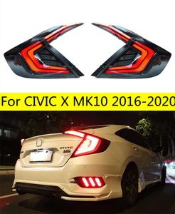 Achterlichten voor Civic X MK10 TAIL LICHT EF TYPE 20 16-20 20 LED DRL-stijl Running Signaal Rem omkeren Parkeervuurtoren Facelift