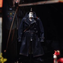 Tailleur Brando J-118 re-gravé manteau de la première guerre mondiale 22OZ lourd RedLine tanin 1850S moyen Long sur le genou Trench Coat 240122