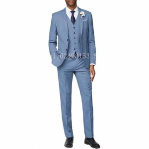 Costumes pour hommes sur mesure Slim Fit 3 pièces formel élégant Busin garçons d'honneur mariage Dres Blazer + gilet + pantalon Terno Masculino n5OK #