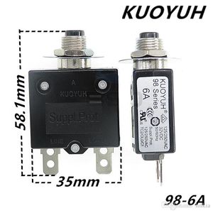 Disjoncteurs Taiwan KUOYUH 98 Series-6A Overcurrent Protector Overload Switch