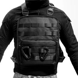 TAK YIYING Tactisch vest Nylon militair vest borsttasje Zwart 240118