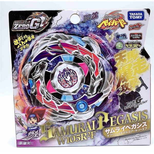 Takara tomy beyblade Zero-G Beyblade Samurai Pegasis W105R2F BBG-26 con lanzador compacto 201217