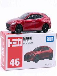 Takara Tomy Tomica No 46 Mazda 3 juguetes modelo de automóvil fundido para niños Escala 1 66 Soul Red Mazda3 046 Y11249481311