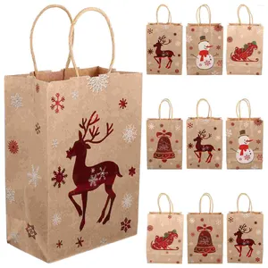 Sacs de conteneurs à emporter 10 PCS Sacs-cadeaux Festival Bulk Small Birthday Presents Paper Emballage Grand jouet de Noël décoratif