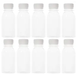 Afhaalcontainers 10 stuks Melkfles Drinkcontainer Multifunctionele doorzichtige flessen Transparant sap Water Leeg Abs Handig reizen