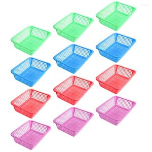 Schakel containers uit 12 pc's voedselmandombelmand fruit organiseren aanrechtvak huishouden Hand Sandwich Plastic Bread Display Storage Case