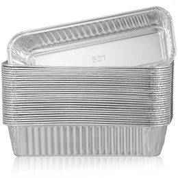 Sortez des conteneurs 125 PCS Box en boîte à pâtisserie Planchers à emporter plateaux de cuisson Four Rôtir du papier d'aluminium Pan Pan de préparation