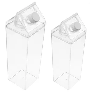 Afhaalcontainers 2 stuks kinderwaterfles Transparante melkdrankflessen Verpakking Opslag Lichtgewicht slank Multifunctioneel kind