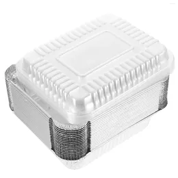 Afhaalcontainers 20 stuks Verpakkingsdoos Luchtfriteuse Aluminiumfolie Pan Koekjesplaat Wegwerp Kookgerei Dozen Voor eenmalig gebruik Liners Pannen Bakken