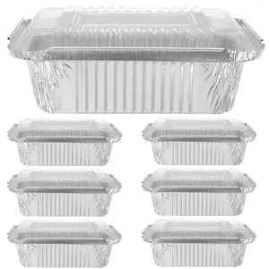 Haal containers uit 20 pc's Verpakkingsdoos Bakpannen Voedselaluminium Folie Afscheidingsdozen Tin Plastic kleine cake