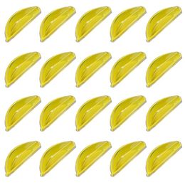 Sortez des conteneurs 20 pcs Boîte d'emballage Banane Clean Coud Couc-Cas de forme Boîtes Sweets Bakery Cookie Plastique Dessert