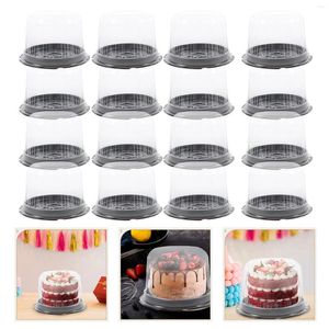 Afhaalcontainers 20 stuks verpakkingsdoos taart cheesecake verjaardagshouder ronde multifunctionele koffer voedsel plastic drager doorzichtige koude dozen