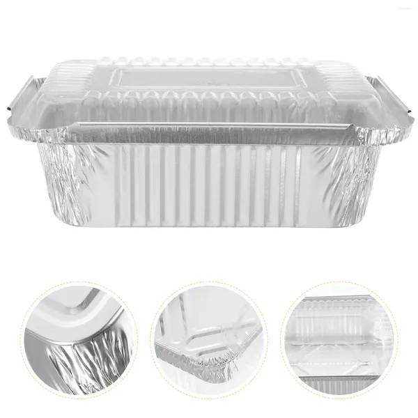 Saque los contenedores 20 PC Box Box de la parrilla Food Aluminio Foil Take -Ban para llevar la barbilla de galletas de un solo uso de un solo uso