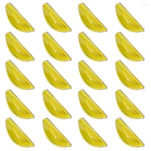 Sortez des conteneurs 20pcs Boîte à gâteau à clapet Banane Banana Forme Cookie Emballage Petits boîtiers avec couvercle de couvercle transparent Boîtes d'emballage Sandwich Take-