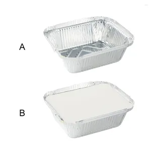 Tiens à emporter des conteneurs 20 pièces Boîte à papier d'aluminium polyvalent - Taste à emporter uniformément chauffé à l'environnement