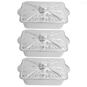 Sortez des conteneurs 3 pcs en papier d'aluminium poêle recouverte de boulange