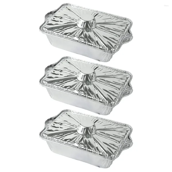 Tiens à emporter des contenants 3 pcs papier d'aluminium moule extérieur de cuisson à la cuisson à la boulangerie de cuisson jetable