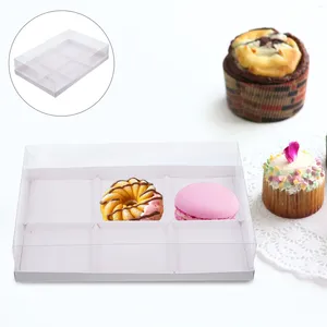 Containers uitschakelen 5 PCS Food Wrap Biscuit Case Party Accessoire Pastry Box Storage Container Bakery Supplies Paper Baking Packaging