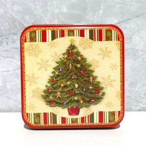 Haal containers uit 5 pc's Tinplate eettafel Decoratieve cookie cadeau -blikken kerstkoekjes doos