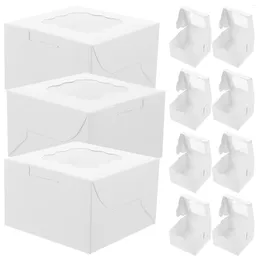 Tirez les conteneurs 50 PCS Boîtes à gâteau Mariage pour les invités beignet cajitas para postes biscuit cadeau kraft papier transport de transport en vrac