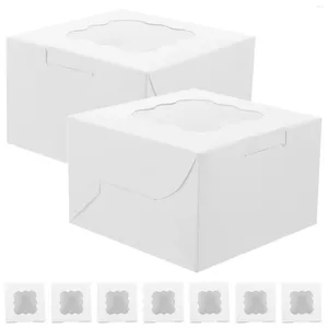Sortez des conteneurs 50 pcs petites boîtes à gâteau Gécile de conteneur de beignet avec biscuit cadeau biscuit de fenêtre