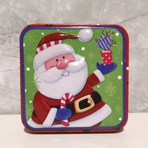 Sortez des conteneurs 5pcs de Noël à thème de Noël Candon Candy Candy Gift Tin Biscuits portables Ornement pour la décoration intérieure