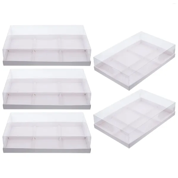 Saque los contenedores 5pcs cajas de cupcakes Donut Clear Bakery para Muffins Muffins