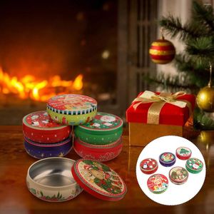 Boîtes à bonbons de noël à emporter, 6 pièces, petites boîtes à biscuits avec couvercles, décorations en pain d'épices, boîtes d'emballage alimentaires