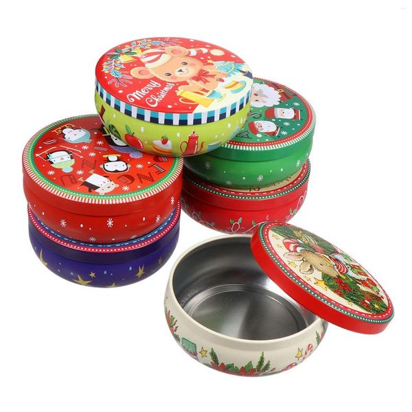 Tirez les conteneurs 6 PCS Christmas Candy Box Supplies Chocolate Cookie Cooks Romantic Festival Mini Plastic Gift porte-cadeaux