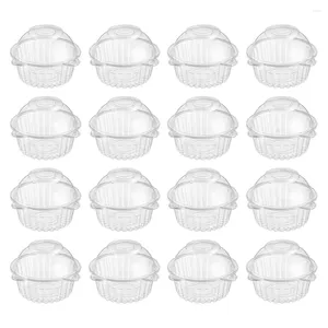 Take Out Containers 60 Stuks Helder Enkele Individuele Cupcake Muffin Dome Houders Gevallen Dozen Bekers Houder Met Deksel Voor Bruiloft douche