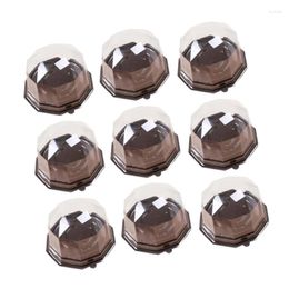 Conteneurs à emporter jetables, 100 pièces, boîte en losange pour gâteau de lune, emballage de Mousse avec couvercle pour aliments, grande affaire