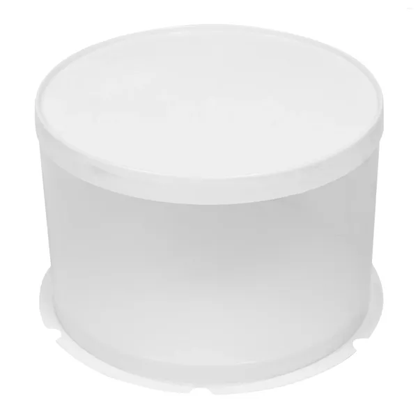 Saque contenedores Pastel de pastel de pastel transparente caja de contenedor de alimentos mini empaquetador de hornear soporte blanco